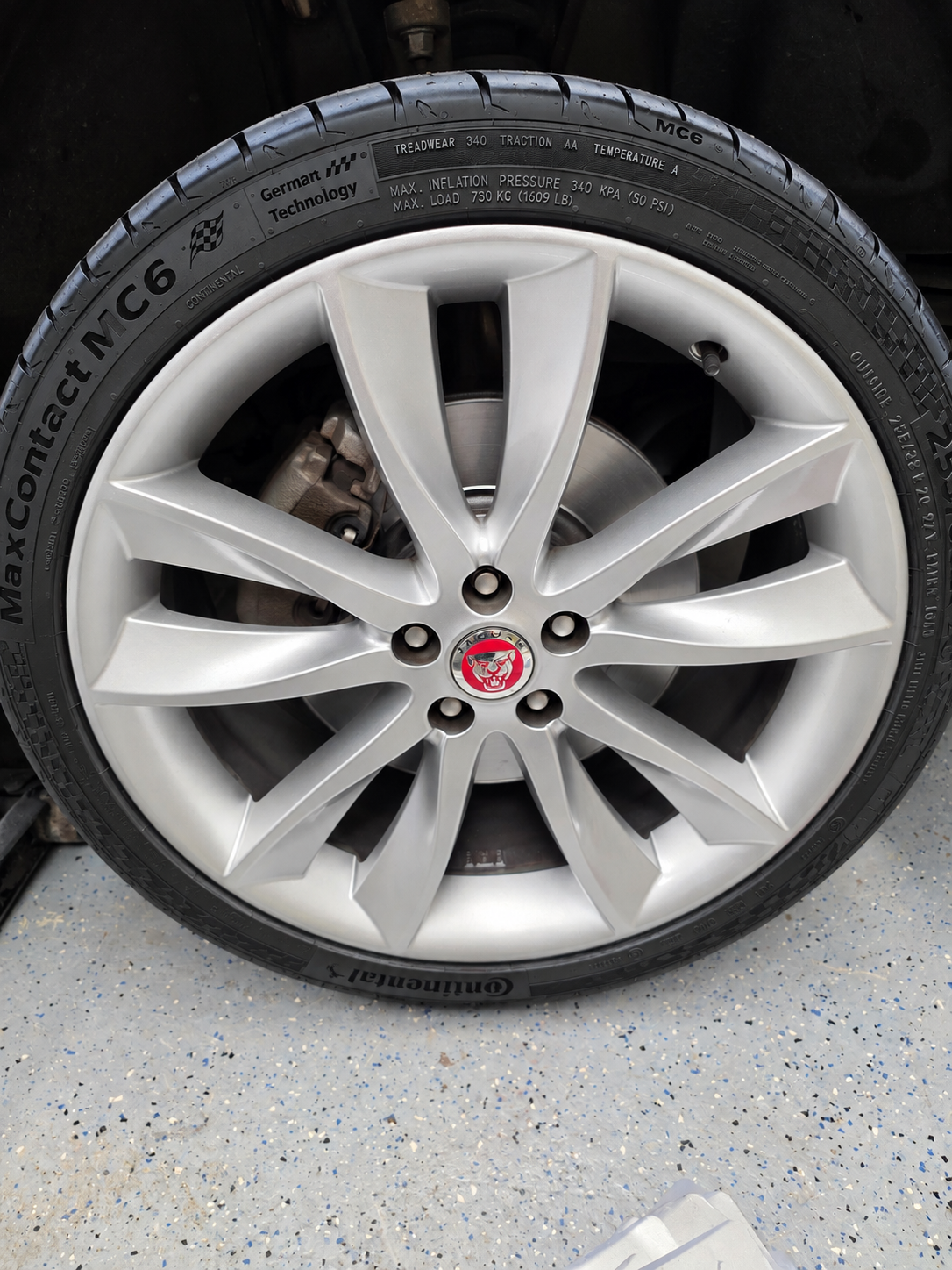 Jaguar rim after repair and refinishing